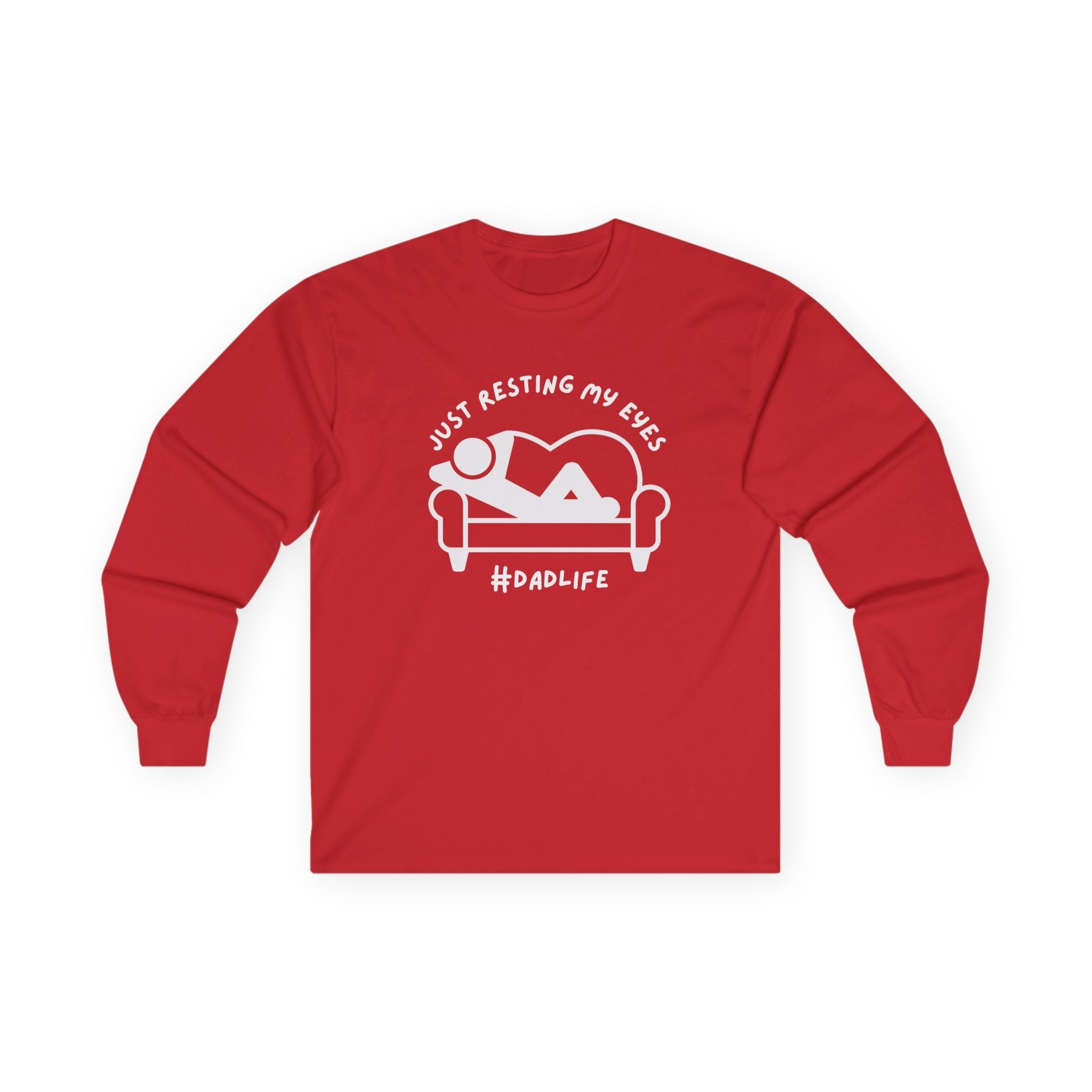Dad Long Sleeve - Just Resting My Eyes Dad Life | Long - sleeve by atgodanddesigns