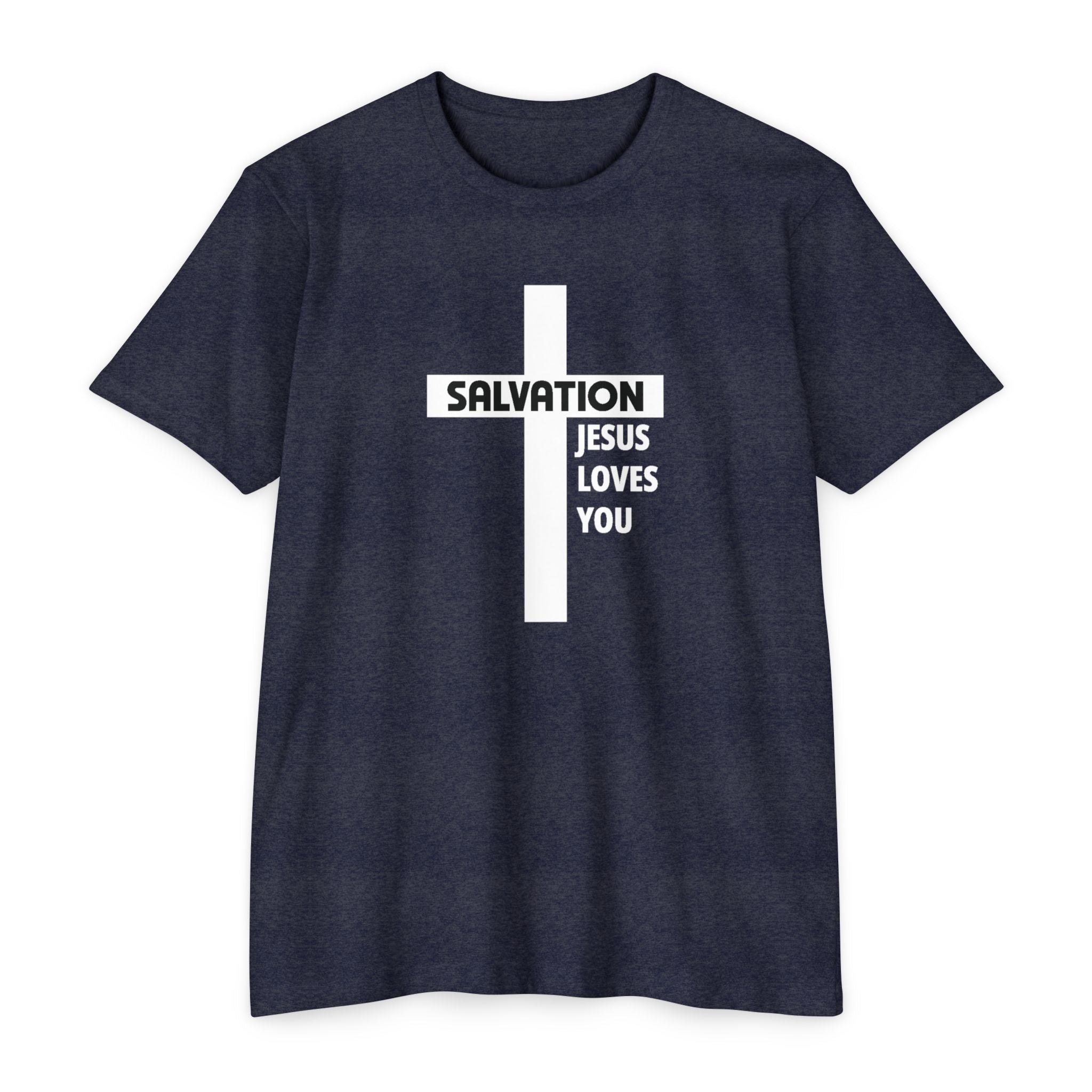 Faith Based Men's T-Shirt - Jesus Loves You | T-Shirt by atgodanddesigns