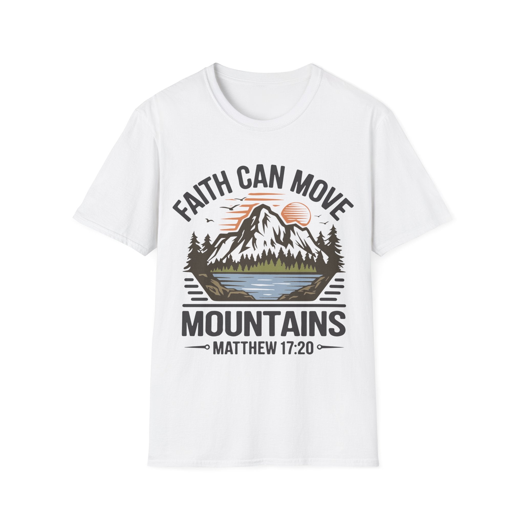 Faith Based Teen Boys T-Shirt - Faith Can Move Mountains | T-Shirt by atgodanddesigns