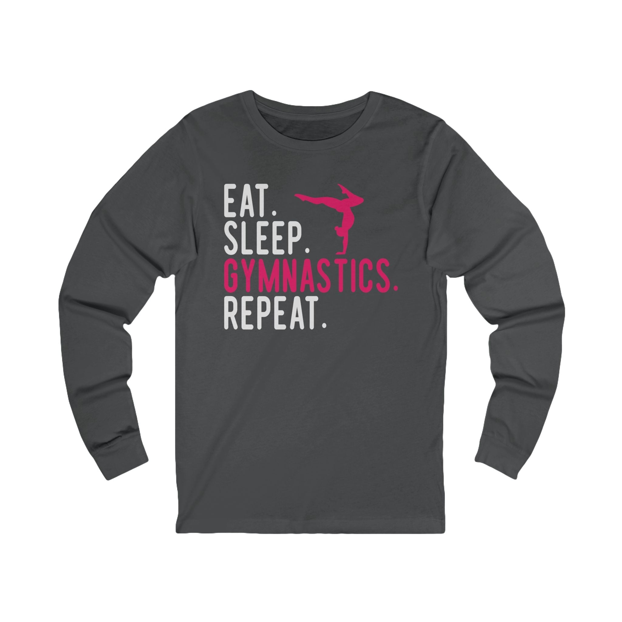 Graphic Teen Girls Long Sleeve T-Shirt - Eat Sleep Gymnastics Repeat | Long - sleeve by atgodanddesigns
