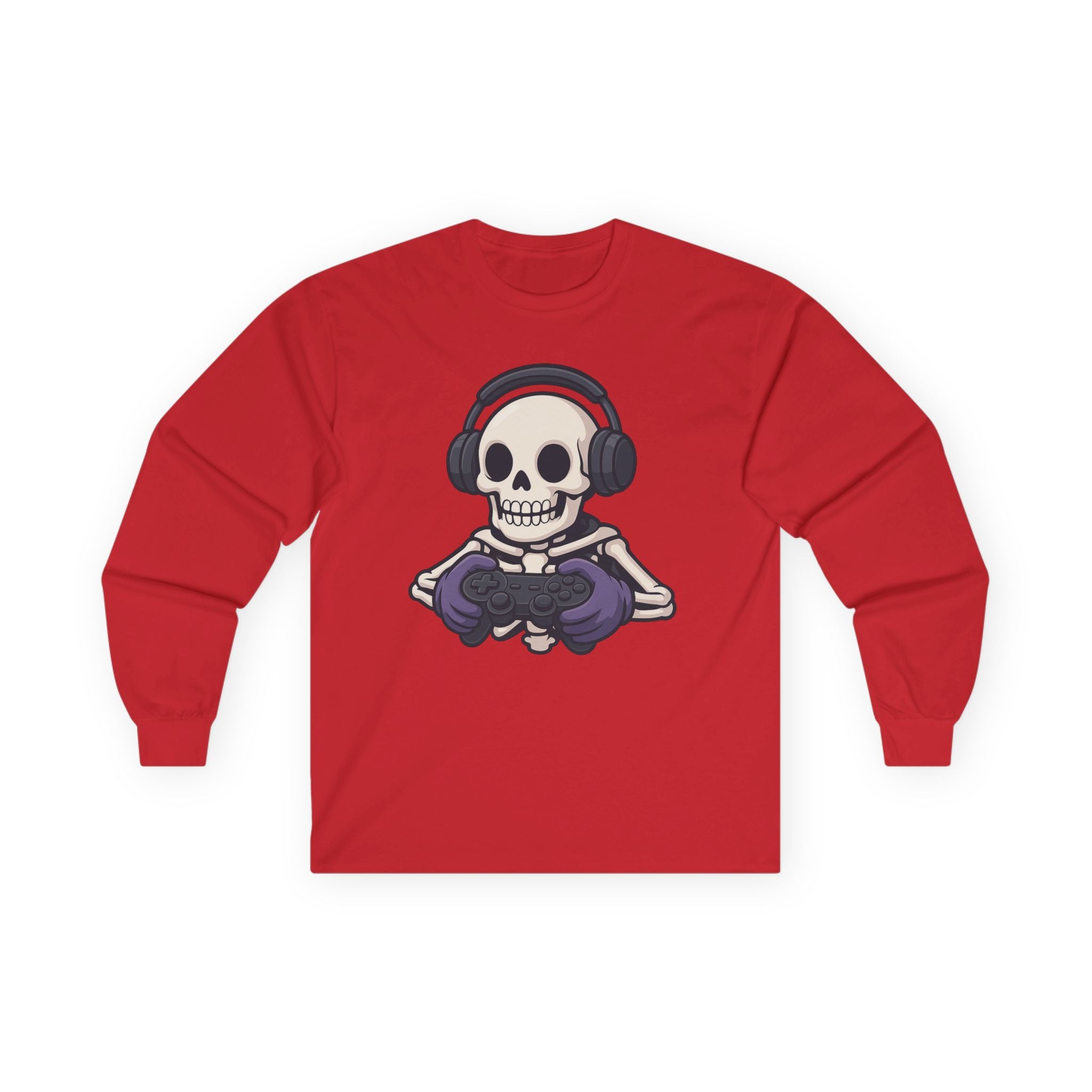 Graphic Teen Long Sleeve T-Shirt Gaming Skeleton | Long - sleeve by atgodanddesigns