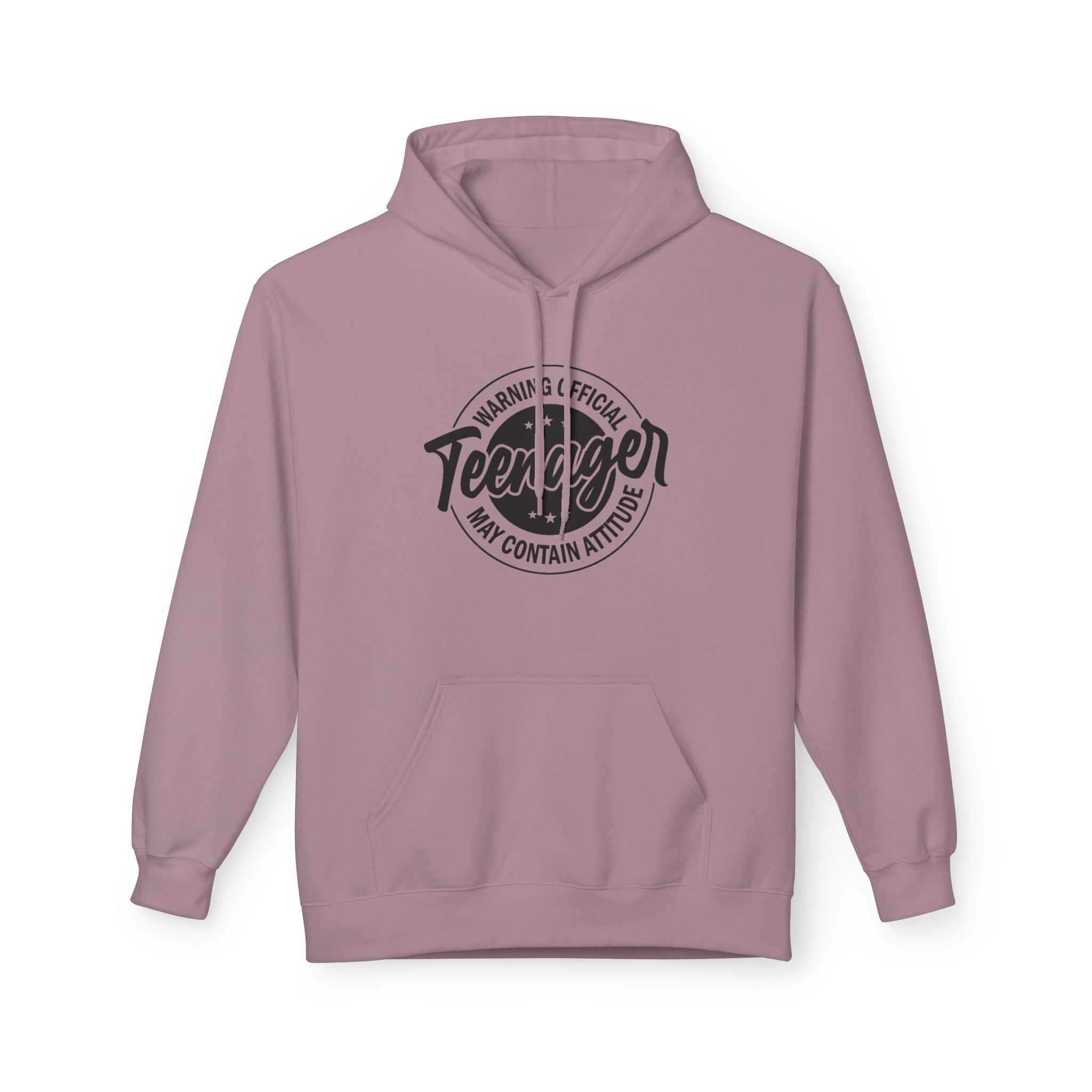 Teen Graphic Girls Fleece Hoodie - Warning Official Teenager | Hoodie by atgodanddesigns