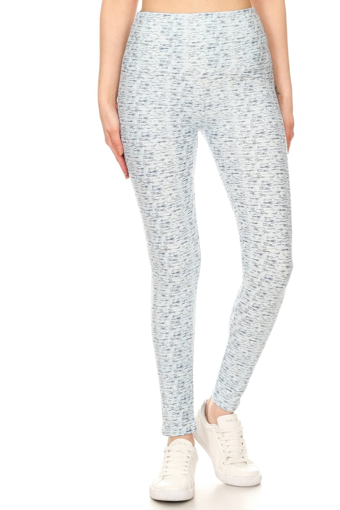 5 - inch Long Yoga Style Banded Lined Multi Printed Knit Legging With High Waist | by atgodanddesigns