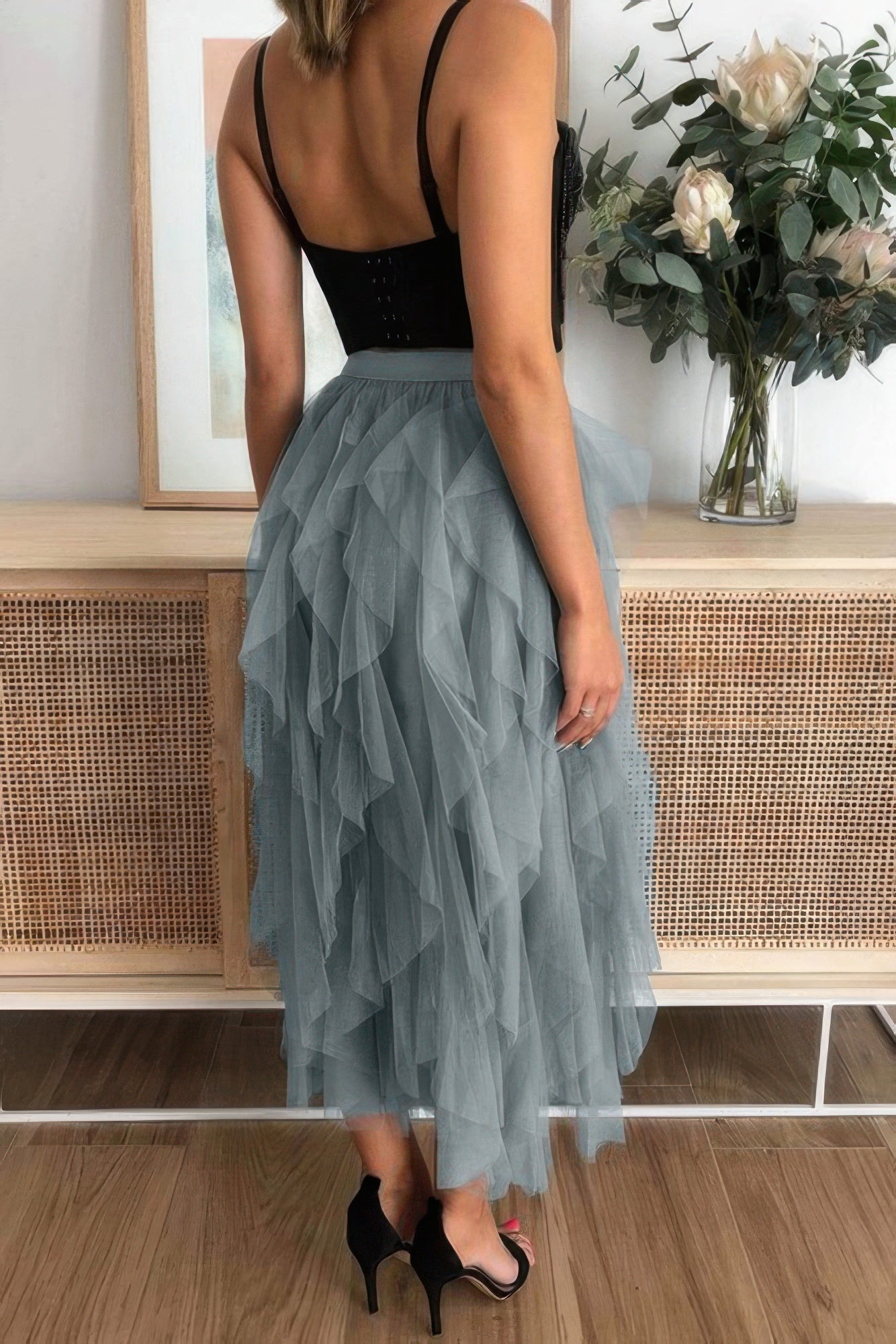 A Line Long Tulle Tiered Skirts | by atgodanddesigns