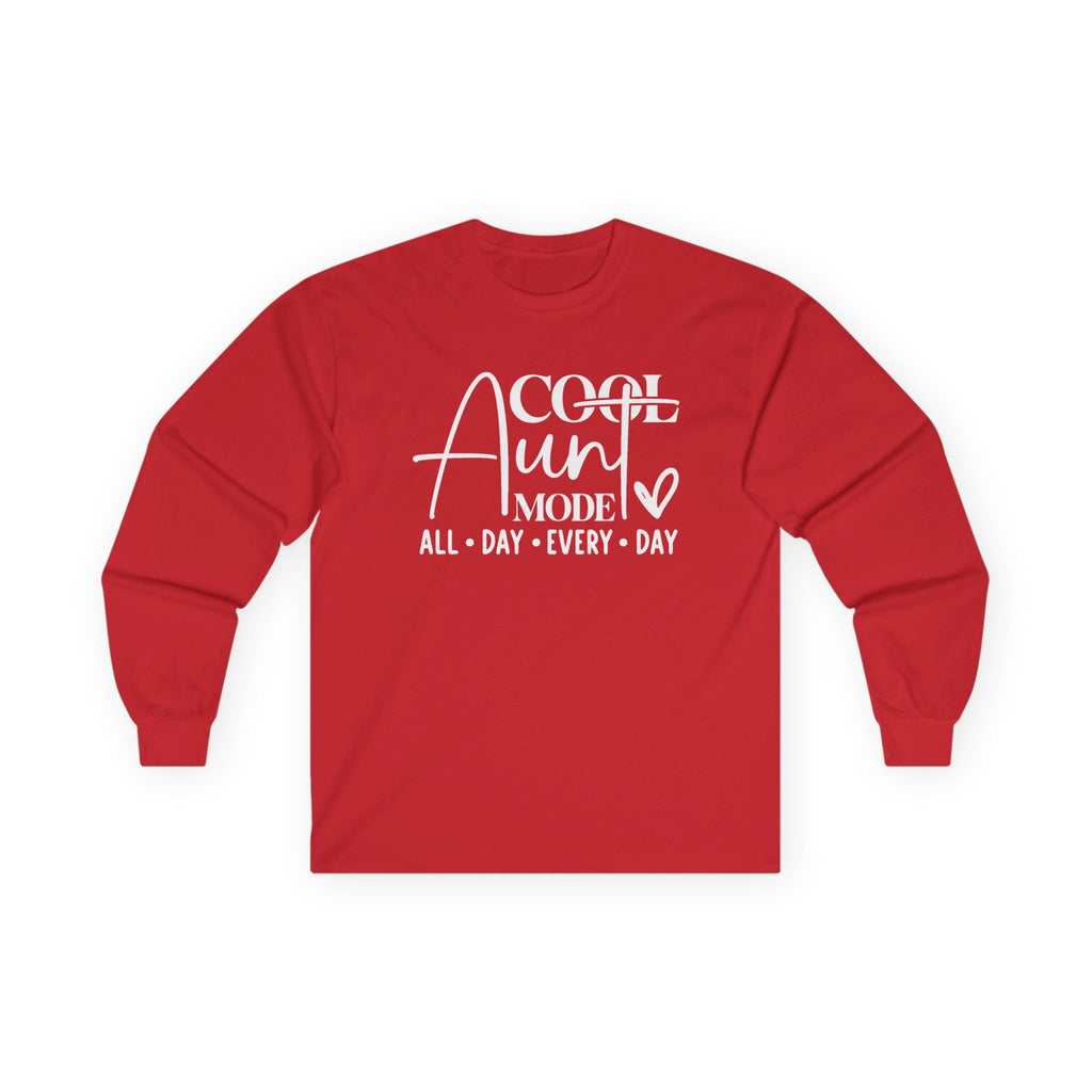 Aunt Graphic Long Sleeve - Cool Aunt Mode All Day Everyday | Long - sleeve by atgodanddesigns