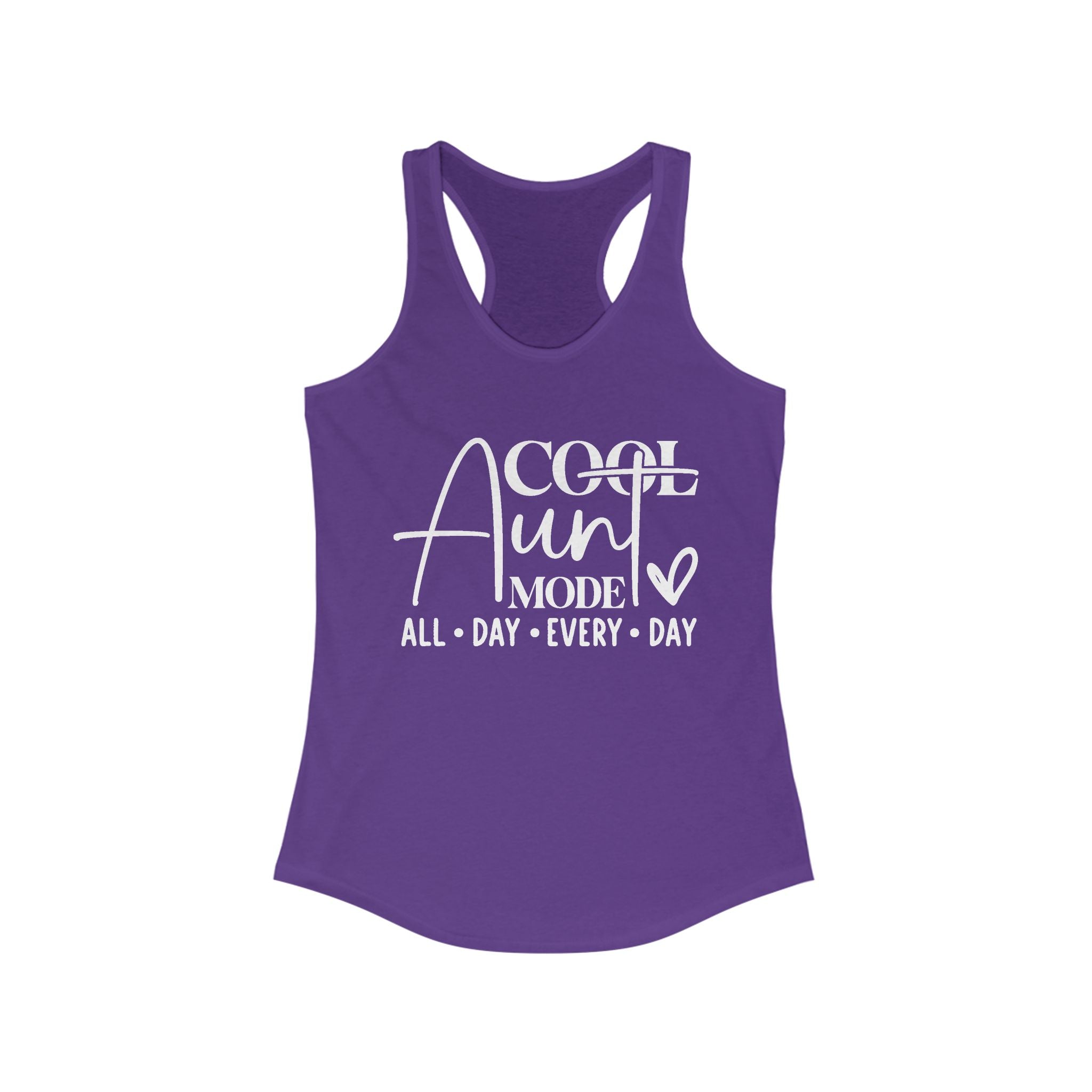Aunt Graphic Racerback Tank - Cool Aunt Mode All Day Everyday | Tank Top by atgodanddesigns