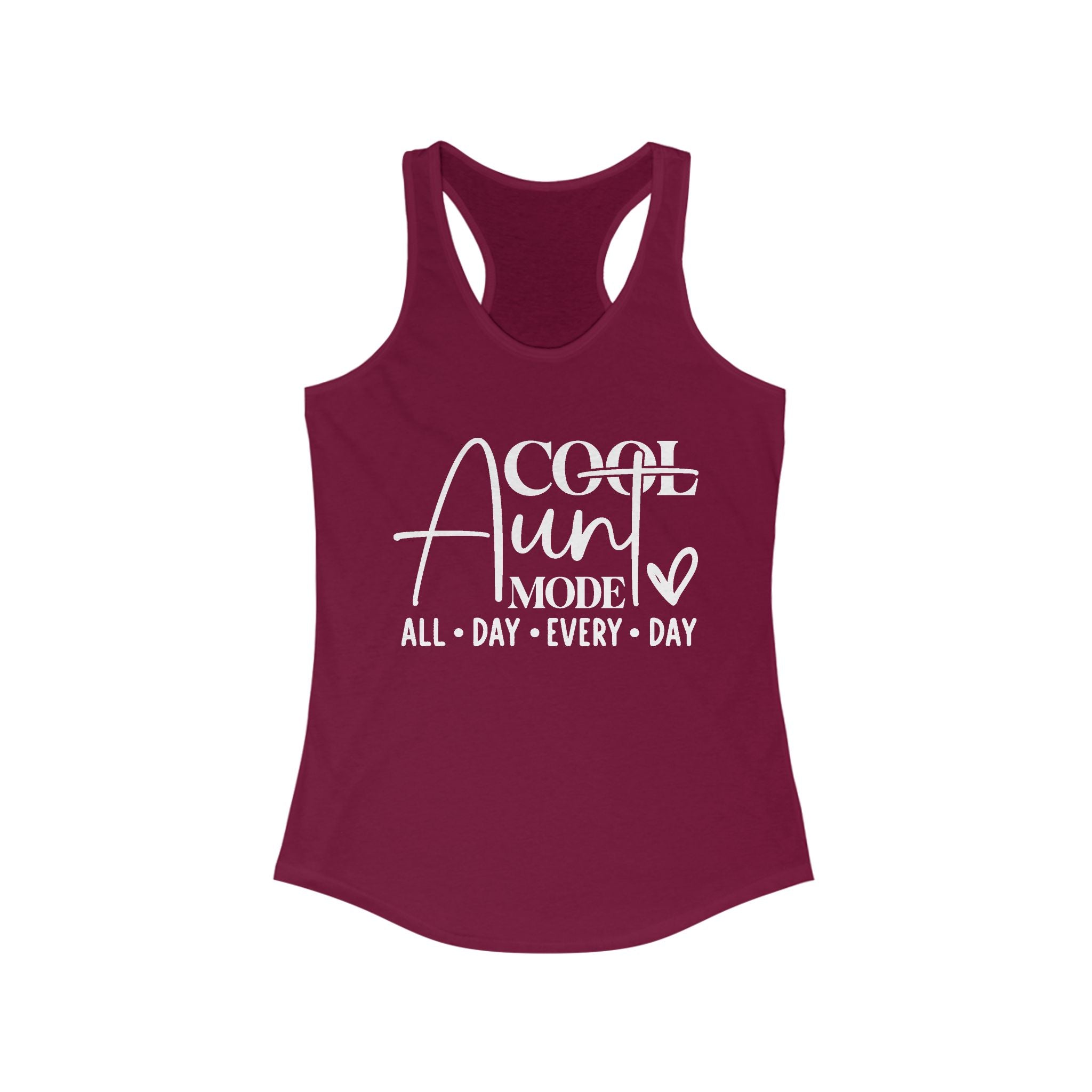 Aunt Graphic Racerback Tank - Cool Aunt Mode All Day Everyday | Tank Top by atgodanddesigns