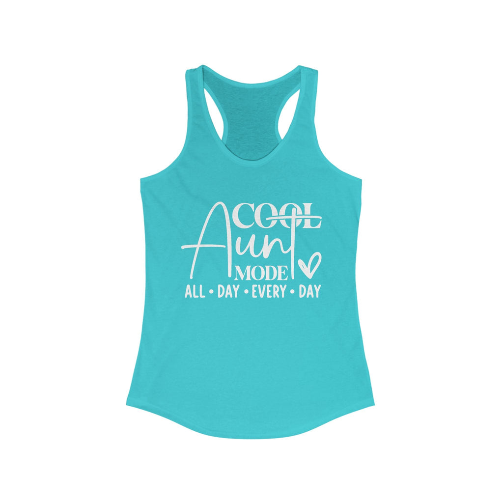 Aunt Graphic Racerback Tank - Cool Aunt Mode All Day Everyday | Tank Top by atgodanddesigns