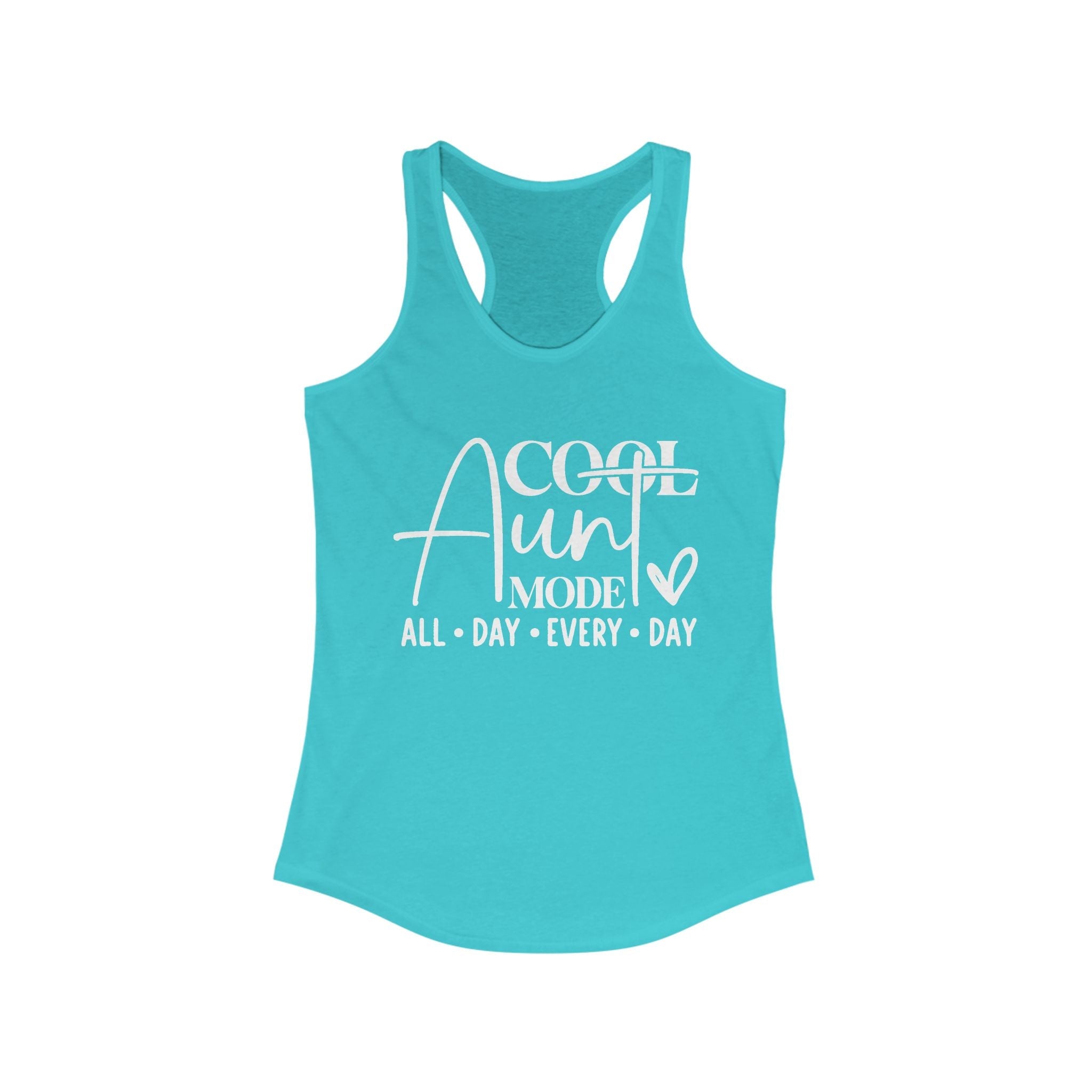 Aunt Graphic Racerback Tank - Cool Aunt Mode All Day Everyday | Tank Top by atgodanddesigns