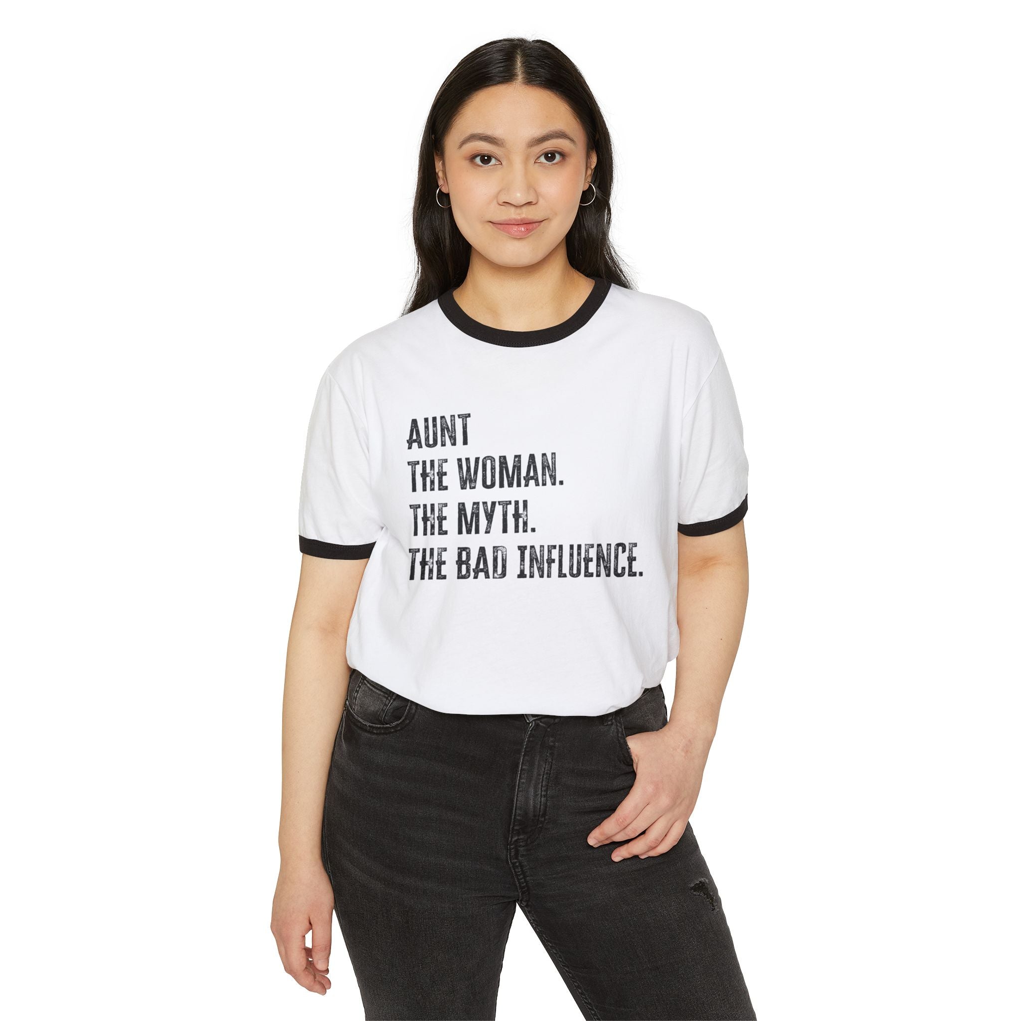 Aunt T-Shirt - Aunt. The Woman. The Myth, The Bad Influence. | T-Shirt by atgodanddesigns