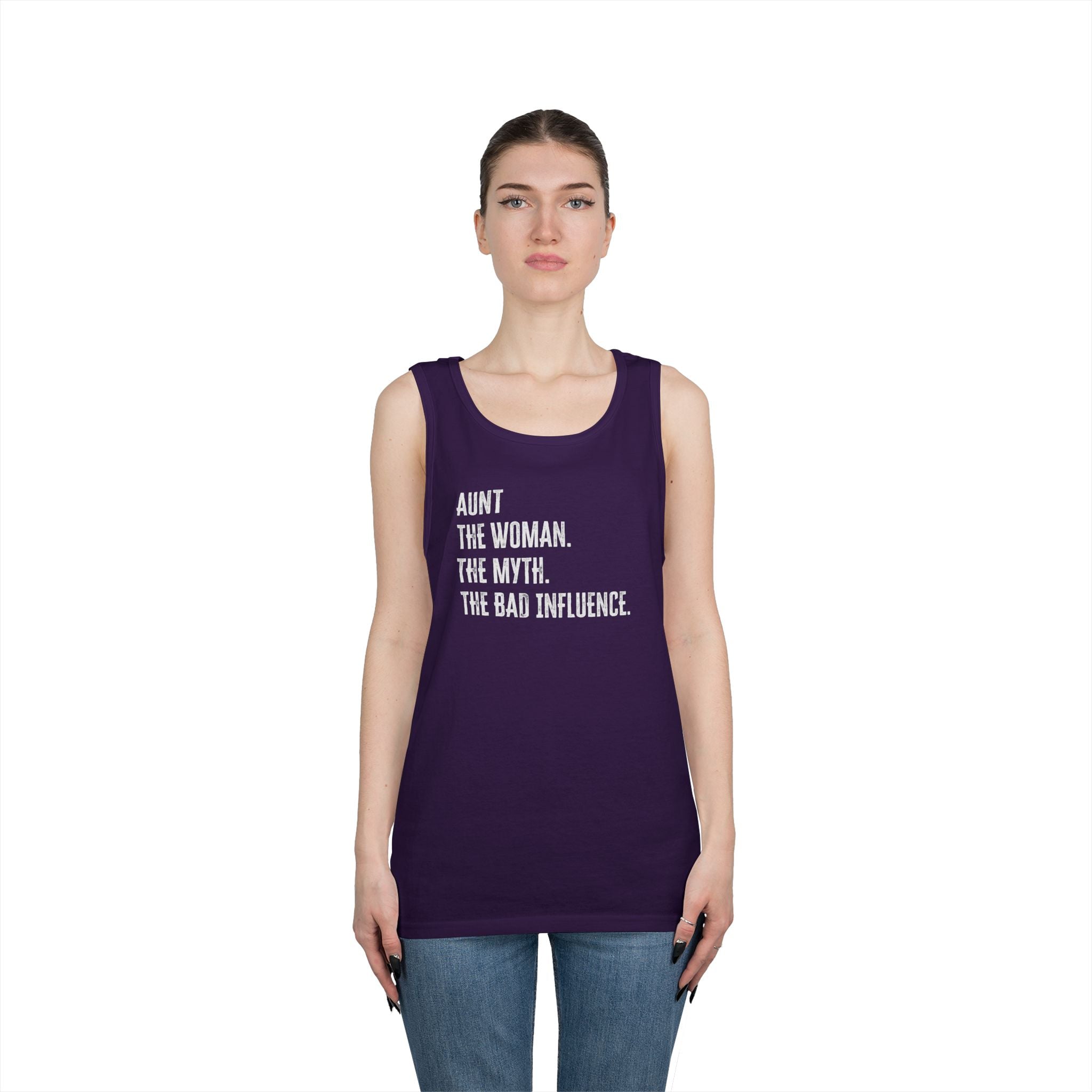 Aunt Tank Top - Aunt. The Woman. The Myth. The Bad Influence. | Tank Top by atgodanddesigns