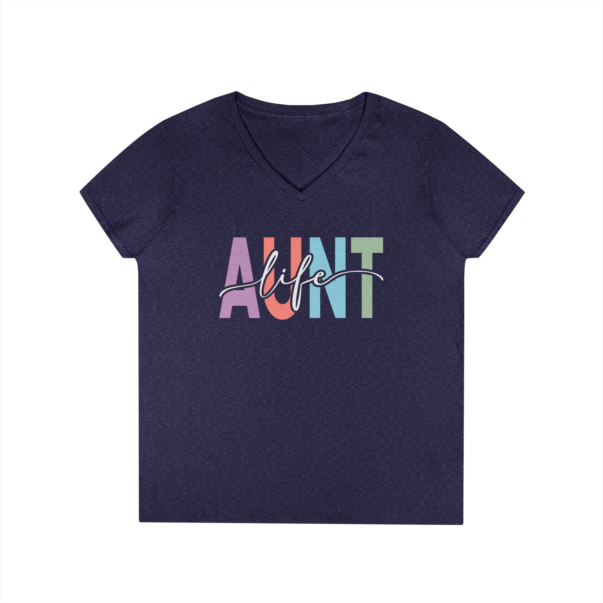 Aunt V - Neck T-Shirt - Aunt Life | V - neck by atgodanddesigns