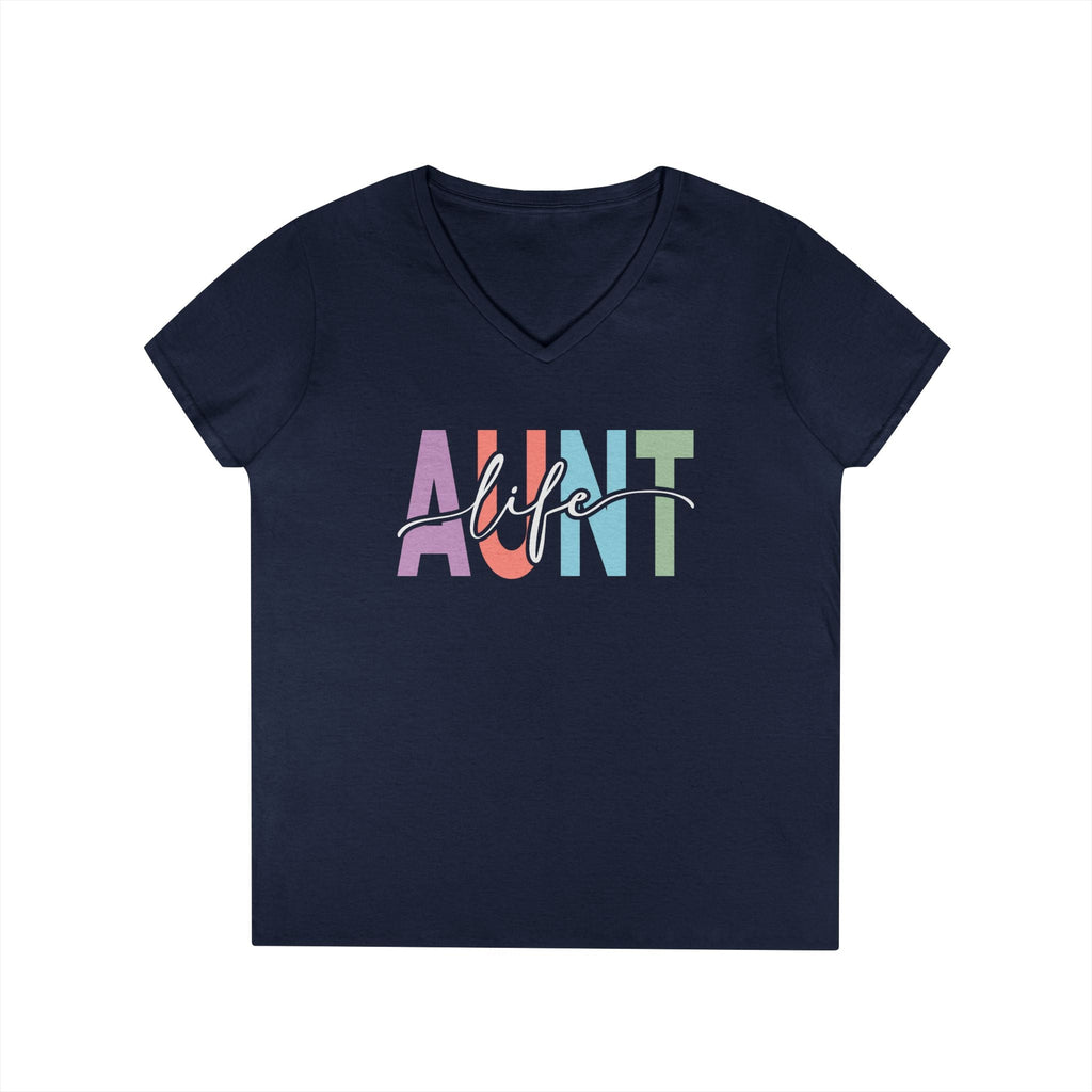 Aunt V - Neck T-Shirt - Aunt Life | V - neck by atgodanddesigns
