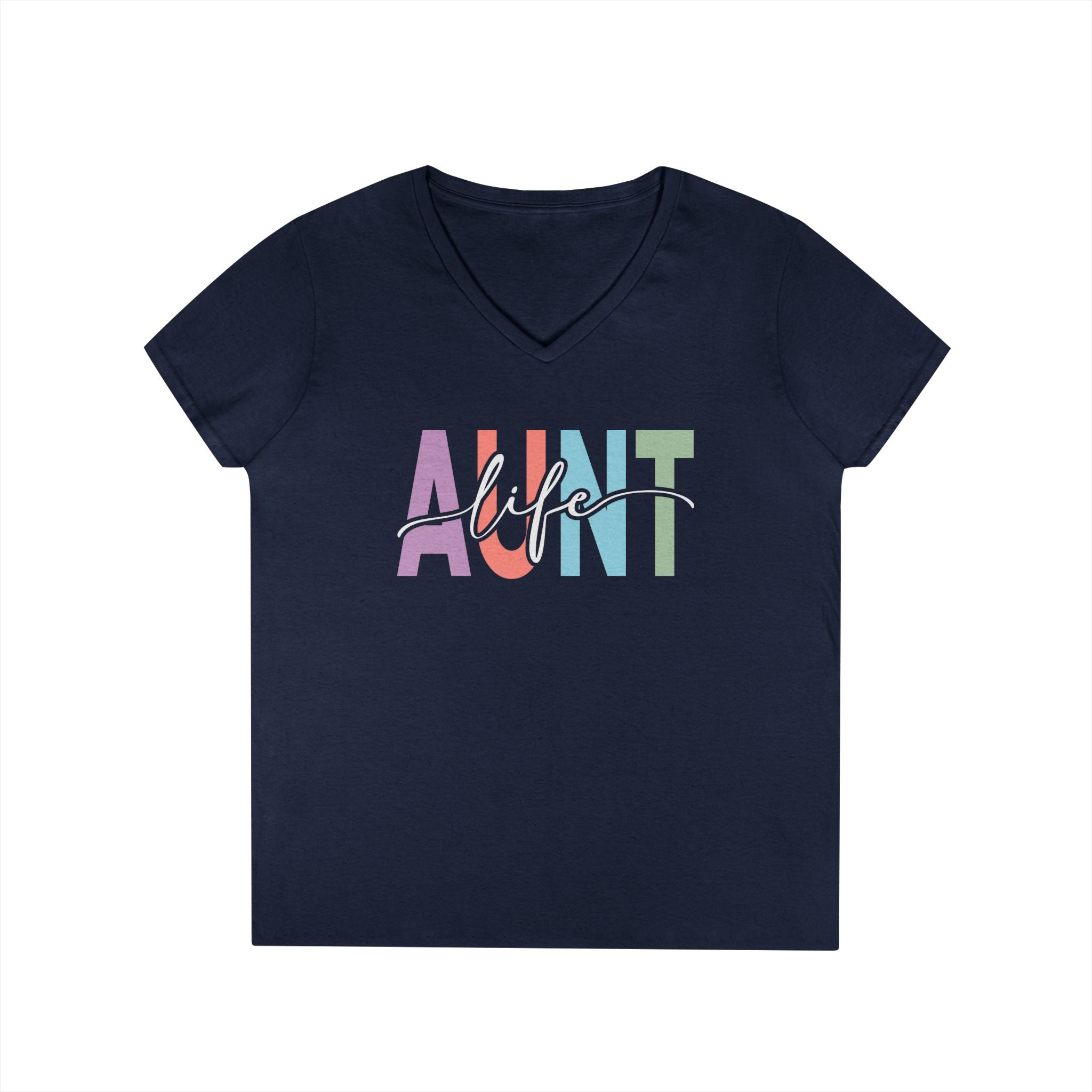 Aunt V - Neck T-Shirt - Aunt Life | V - neck by atgodanddesigns