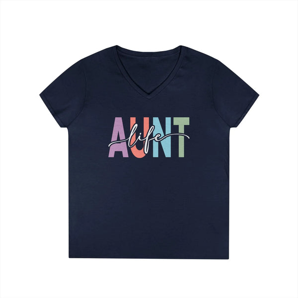 Aunt V - Neck T-Shirt - Aunt Life | V - neck by atgodanddesigns