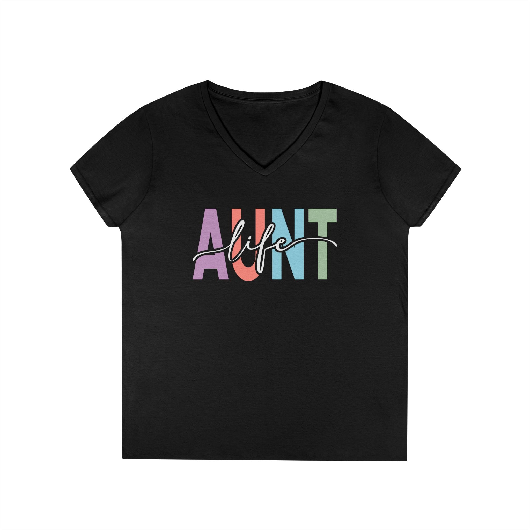 Aunt V - Neck T-Shirt - Aunt Life | V - neck by atgodanddesigns