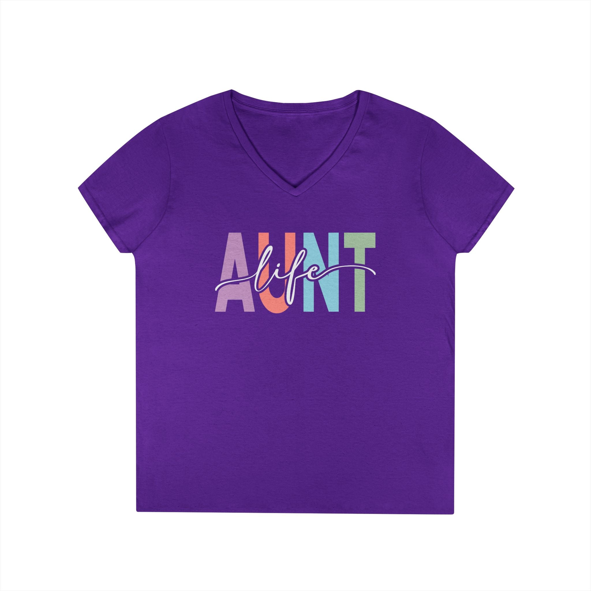 Aunt V - Neck T-Shirt - Aunt Life | V - neck by atgodanddesigns