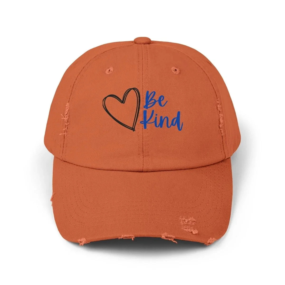 Be Kind Distressed Hat, Unisex Baseball Cap, Distressed Cap with Cute Saying, Dad Hat for Adults and Youth | Hats by atgodanddesigns