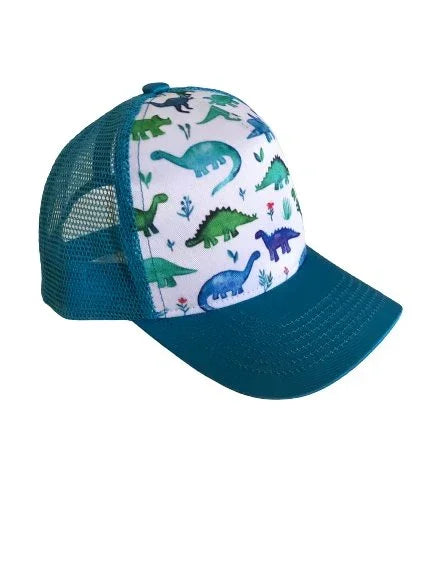 Blue Dinosaur Trucker Hat