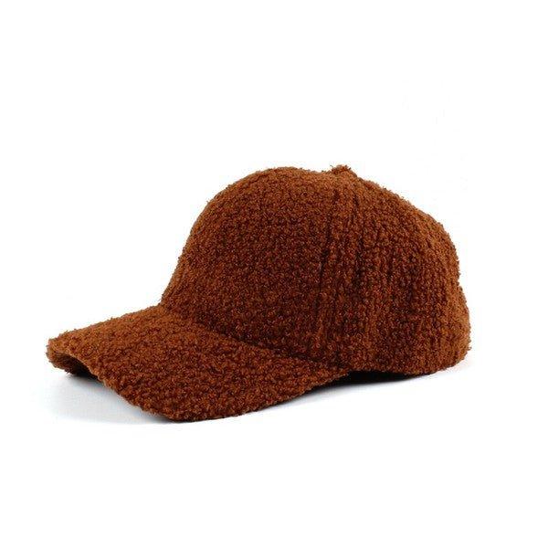 Boucle Sherpa Teddy Bear Knit Ball Cap | Hat by atgodanddesigns