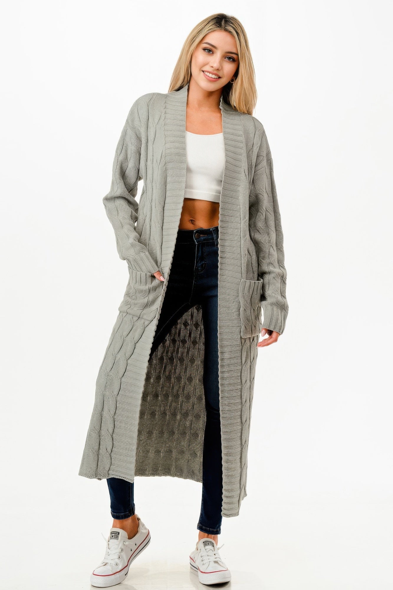 Cable Sweater Long Cardigan | by atgodanddesigns