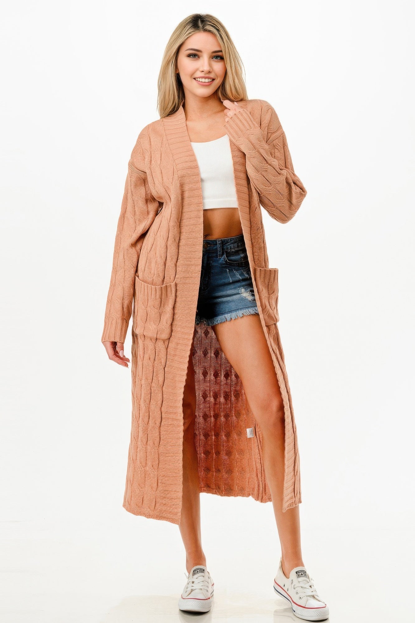 Cable Sweater Long Cardigan | by atgodanddesigns
