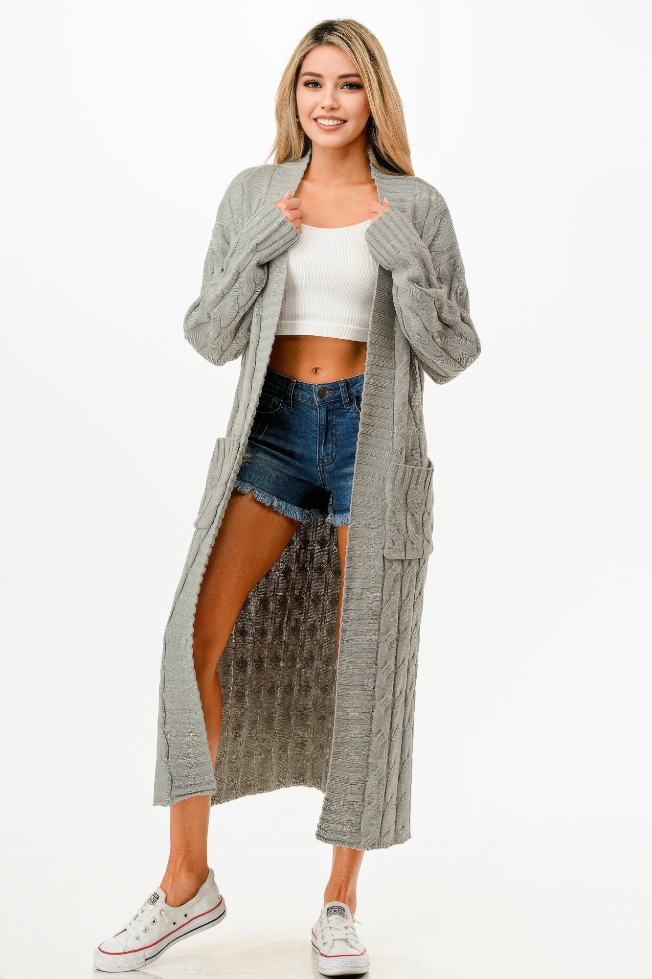Cable Sweater Long Cardigan | by atgodanddesigns