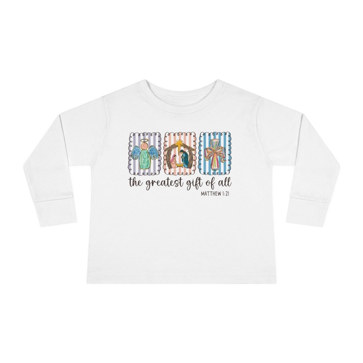 Christmas Faith Toddler Long Sleeve - The Greatest Gift of All | Kids clothes by atgodanddesigns