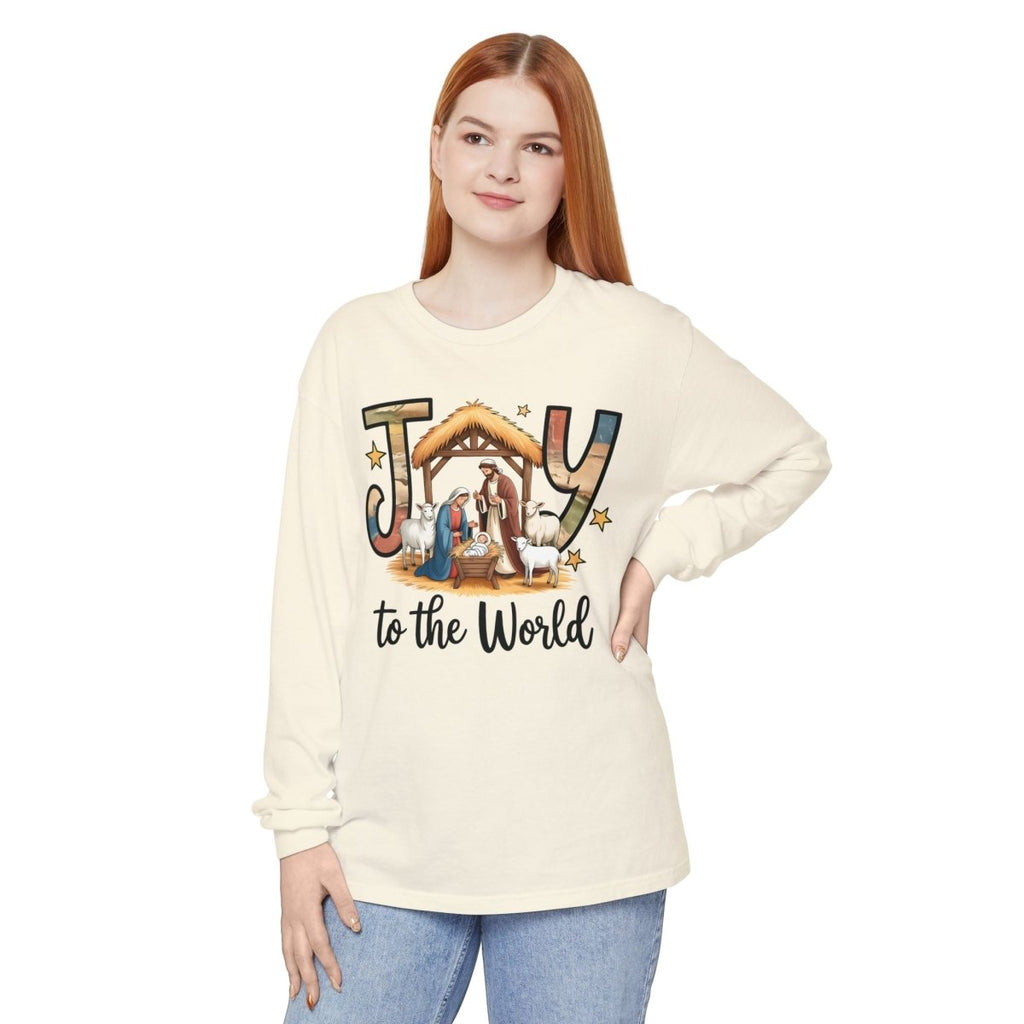 Christmas Faith Unisex Adult & Teen Long Sleeve - Joy to the World | Long - sleeve by atgodanddesigns
