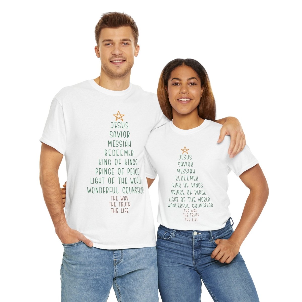 Christmas Faith Unisex Adult & Teen T-Shirt - Jesus Tree | T-Shirt by atgodanddesigns