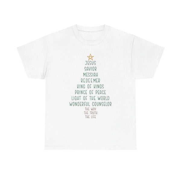 Christmas Faith Unisex Adult & Teen T-Shirt - Jesus Tree | T-Shirt by atgodanddesigns