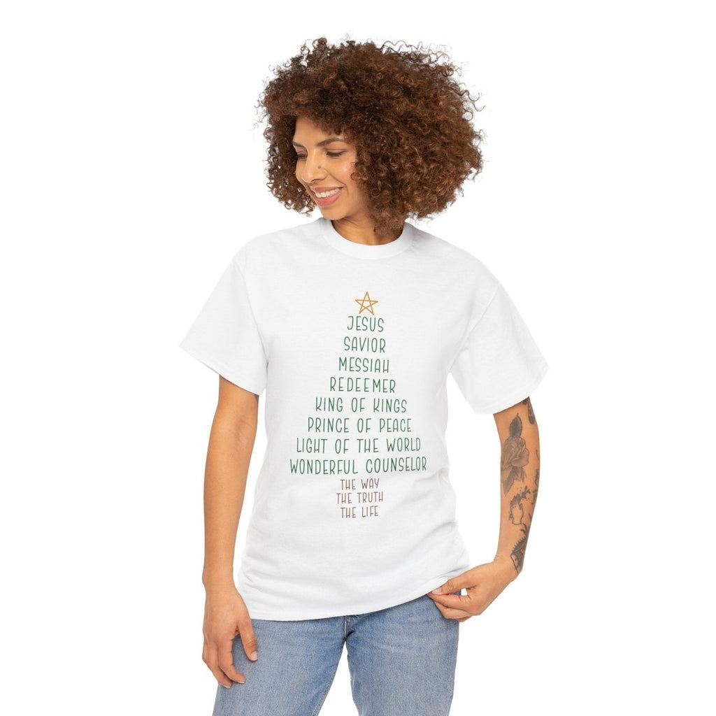 Christmas Faith Unisex Adult & Teen T-Shirt - Jesus Tree | T-Shirt by atgodanddesigns