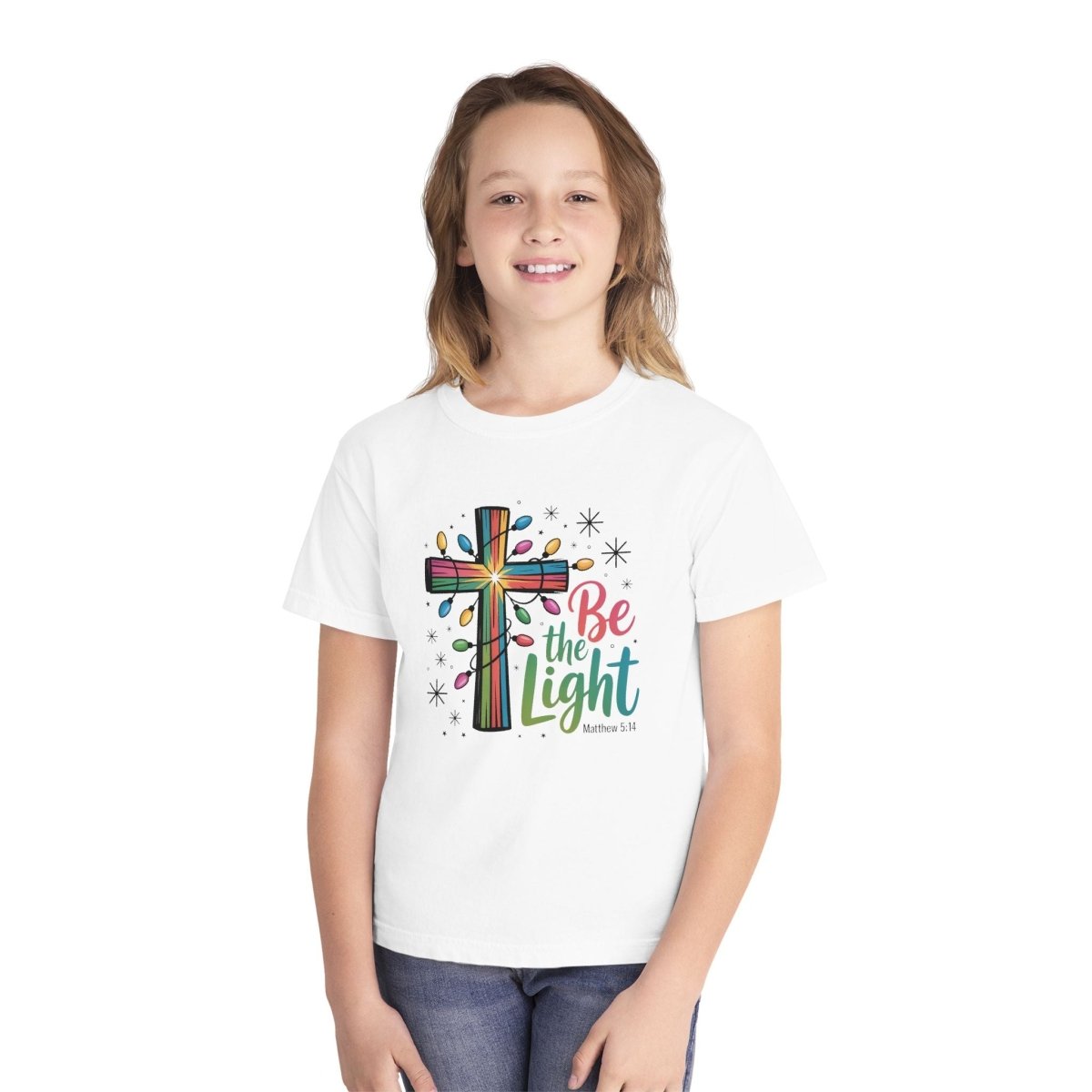 Christmas Faith Unisex Youth T-Shirt - Be The Light | Kids clothes by atgodanddesigns