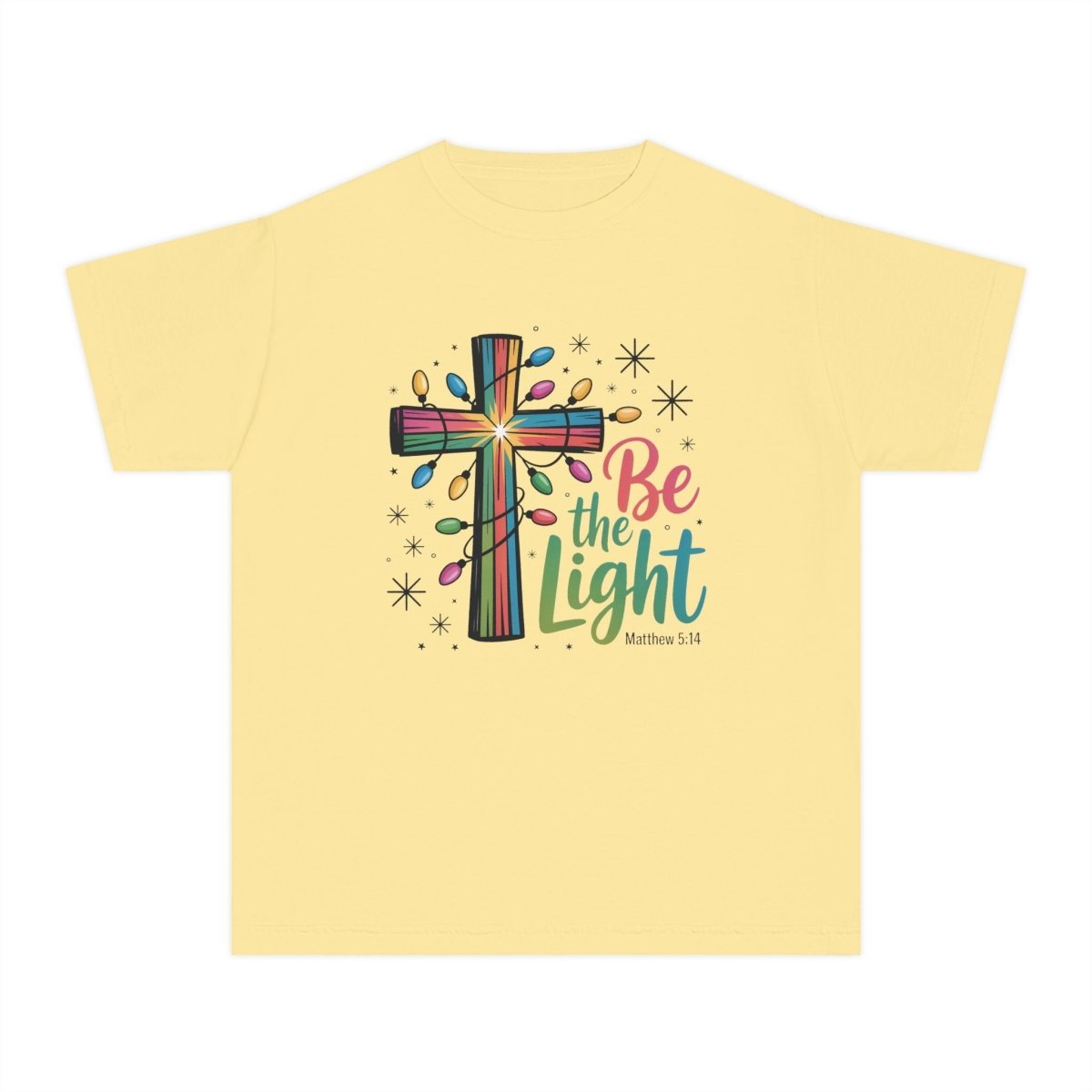 Christmas Faith Unisex Youth T-Shirt - Be The Light | Kids clothes by atgodanddesigns