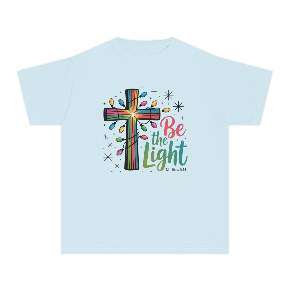 Christmas Faith Unisex Youth T-Shirt - Be The Light | Kids clothes by atgodanddesigns