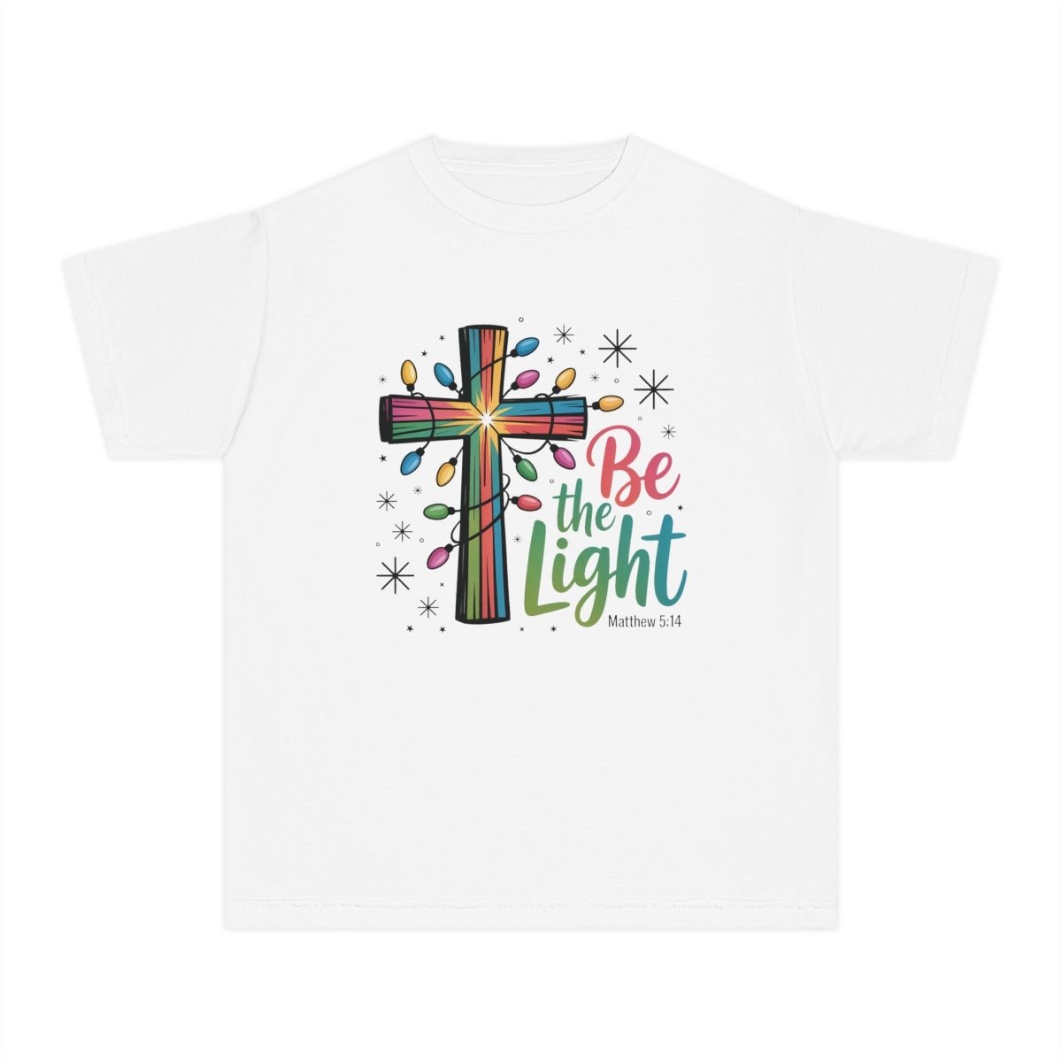 Christmas Faith Unisex Youth T-Shirt - Be The Light | Kids clothes by atgodanddesigns