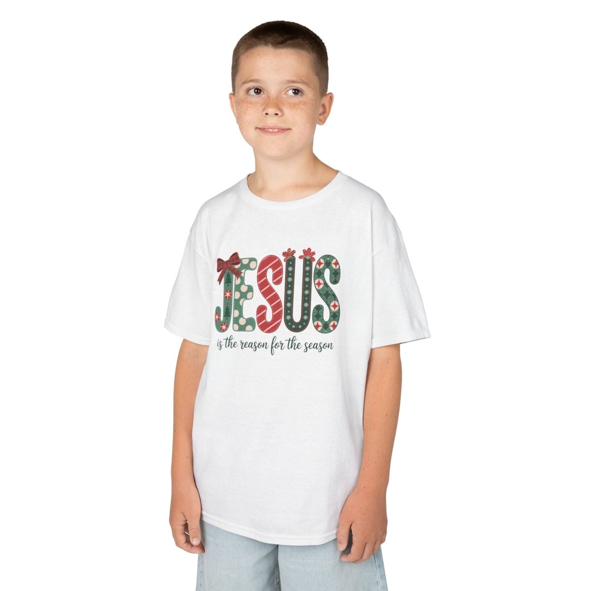 Christmas Faith Unisex Youth T-Shirt - Jesus is the Reason for the Season | Kids clothes by atgodanddesigns