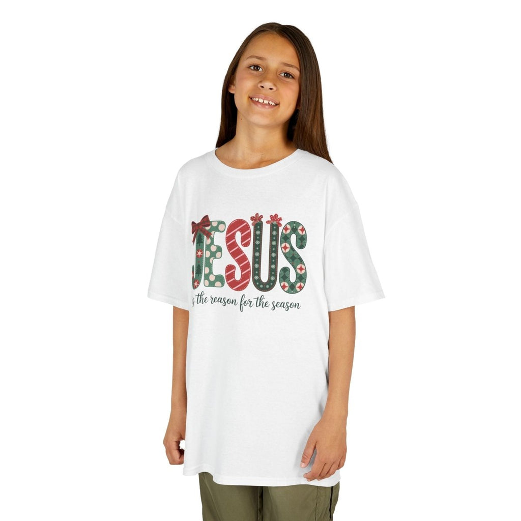 Christmas Faith Unisex Youth T-Shirt - Jesus is the Reason for the Season | Kids clothes by atgodanddesigns