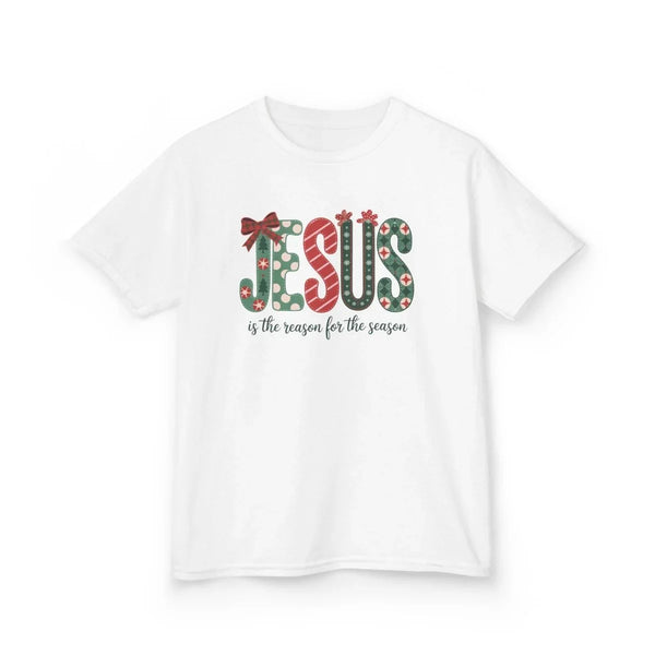 Christmas Faith Unisex Youth T-Shirt - Jesus is the Reason for the Season | Kids clothes by atgodanddesigns