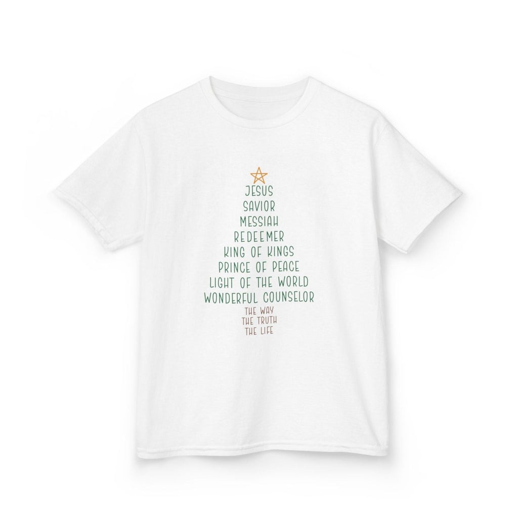 Christmas Faith Unisex Youth T-Shirt - Jesus Tree | Kids clothes by atgodanddesigns