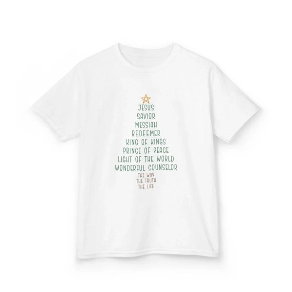 Christmas Faith Unisex Youth T-Shirt - Jesus Tree | Kids clothes by atgodanddesigns