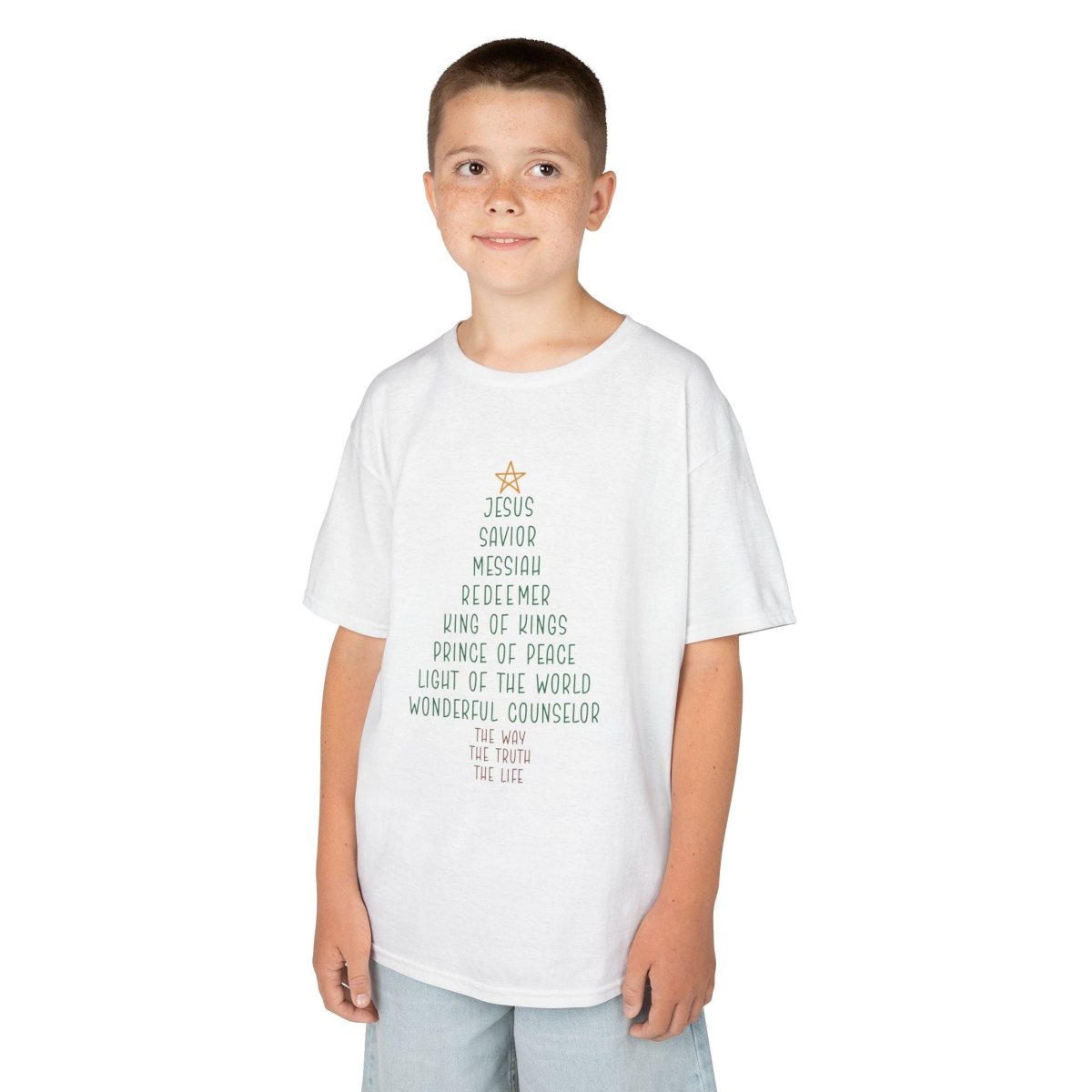 Christmas Faith Unisex Youth T-Shirt - Jesus Tree | Kids clothes by atgodanddesigns