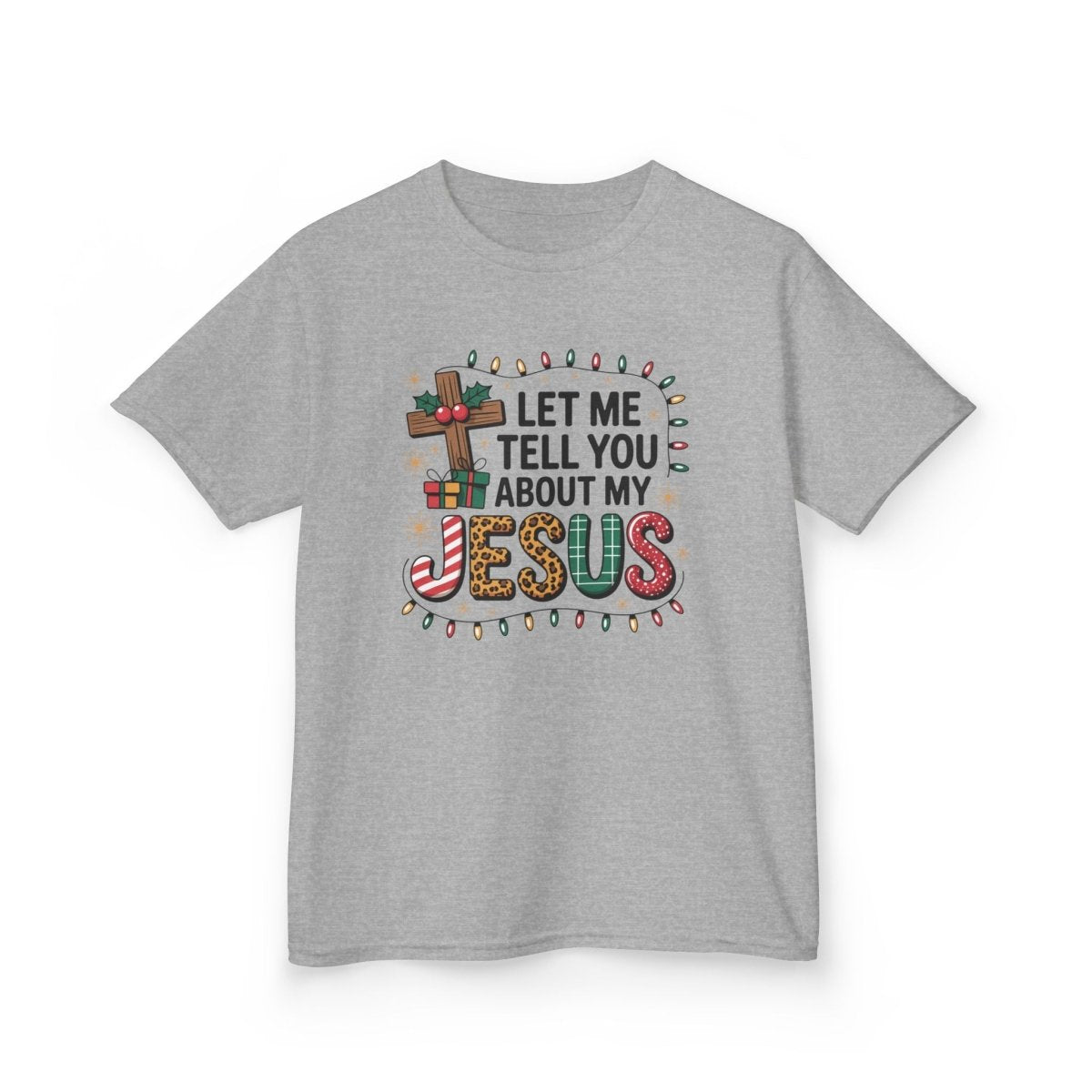 Christmas Faith Unisex Youth T-Shirt - Let Me Tell You About My Jesus | Kids clothes by atgodanddesigns