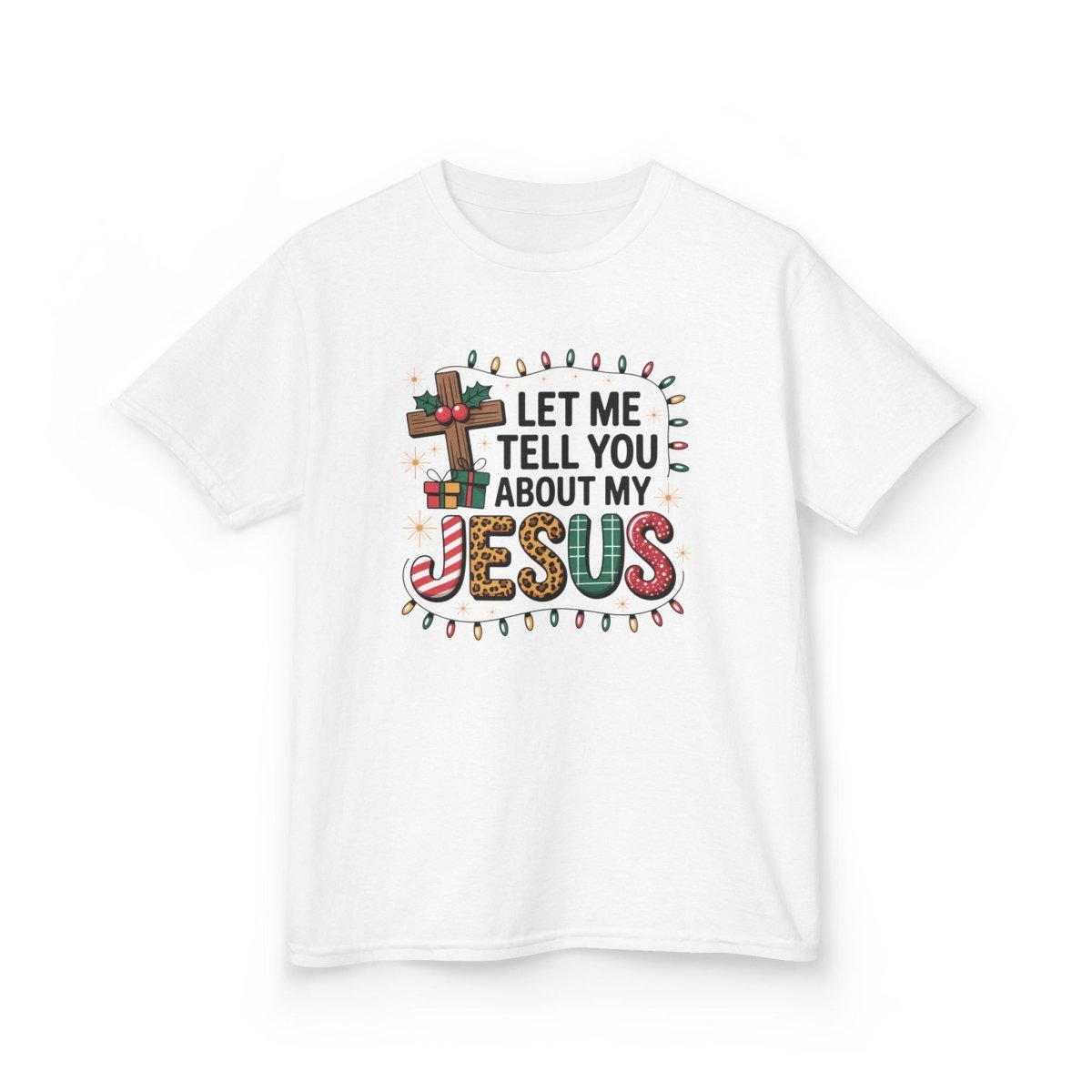 Christmas Faith Unisex Youth T-Shirt - Let Me Tell You About My Jesus | Kids clothes by atgodanddesigns