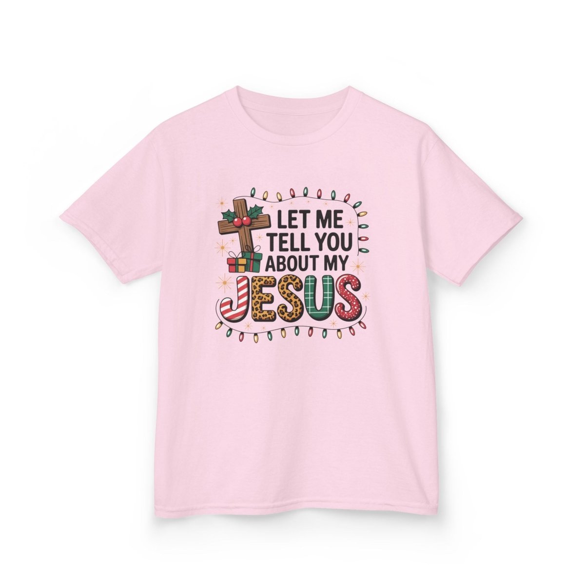 Christmas Faith Unisex Youth T-Shirt - Let Me Tell You About My Jesus | Kids clothes by atgodanddesigns