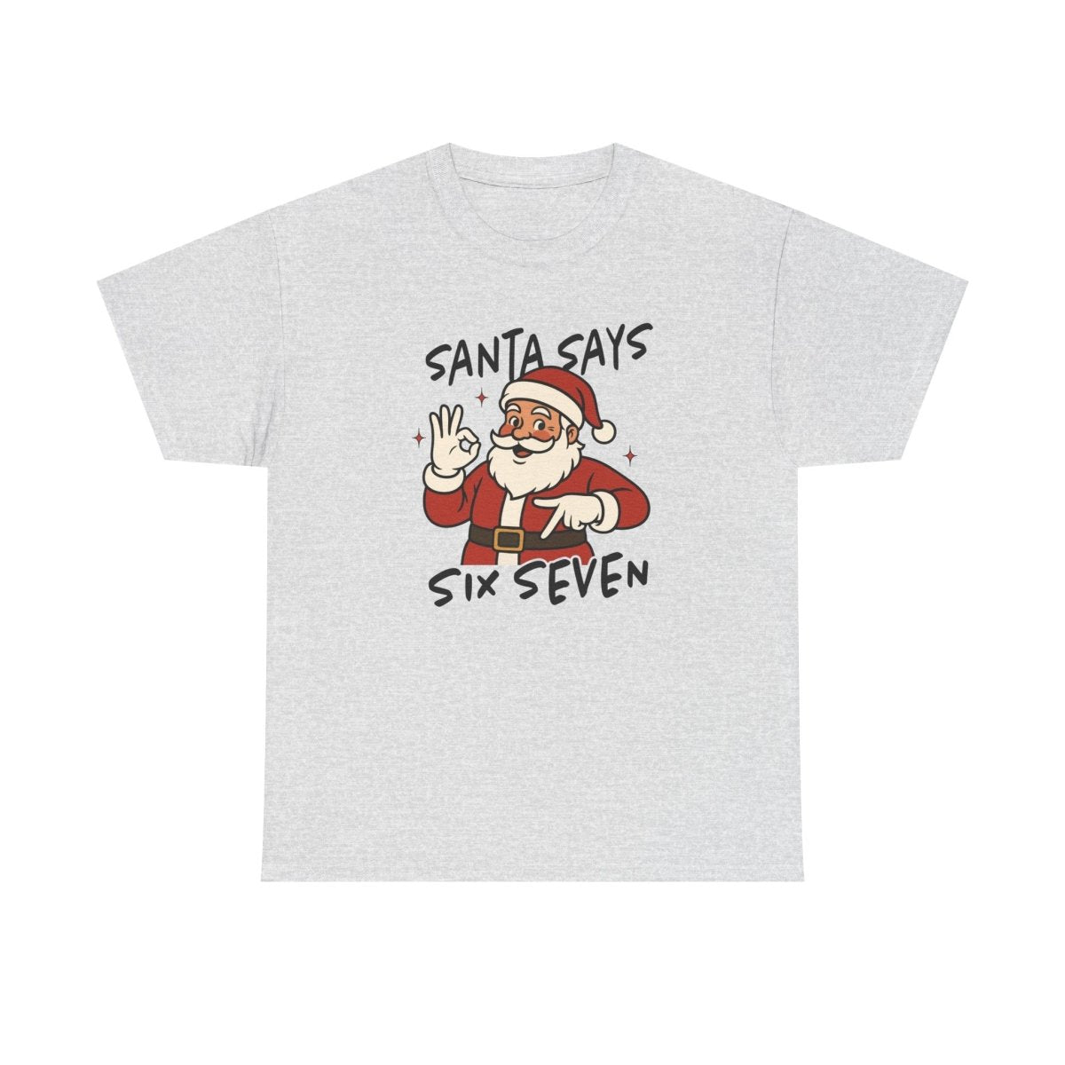 Christmas Teen T-Shirt - Santa Says Six Seven | T-Shirt by atgodanddesigns
