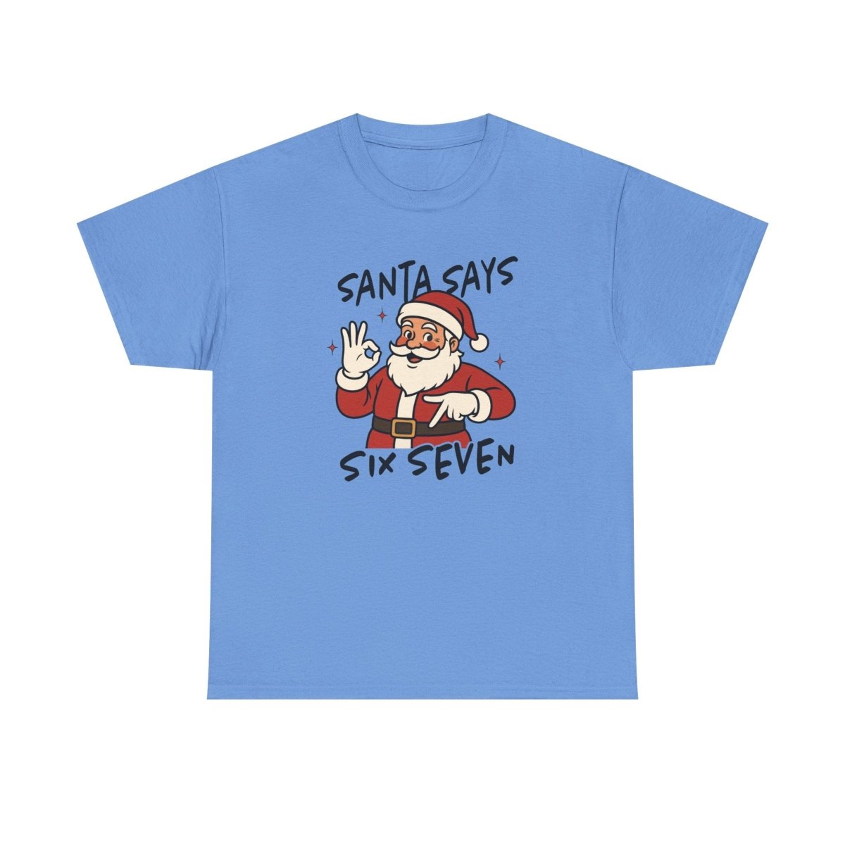 Christmas Teen T-Shirt - Santa Says Six Seven | T-Shirt by atgodanddesigns