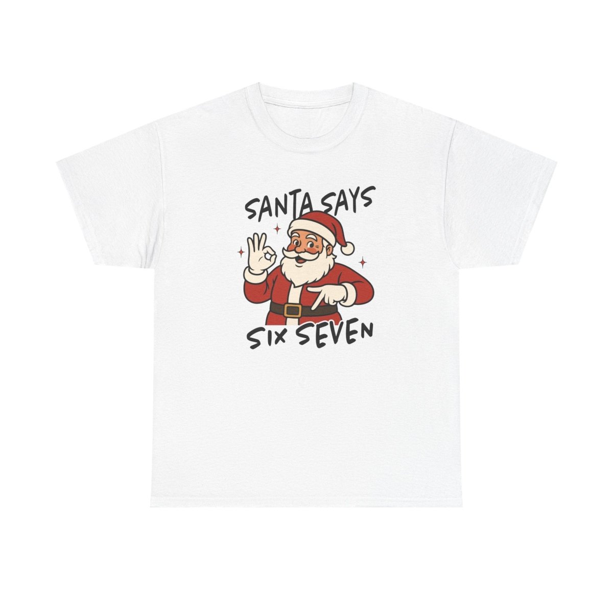 Christmas Teen T-Shirt - Santa Says Six Seven | T-Shirt by atgodanddesigns