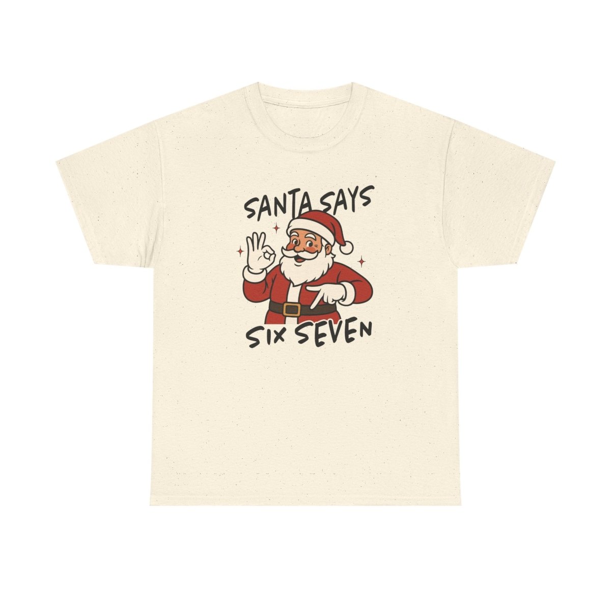 Christmas Teen T-Shirt - Santa Says Six Seven | T-Shirt by atgodanddesigns