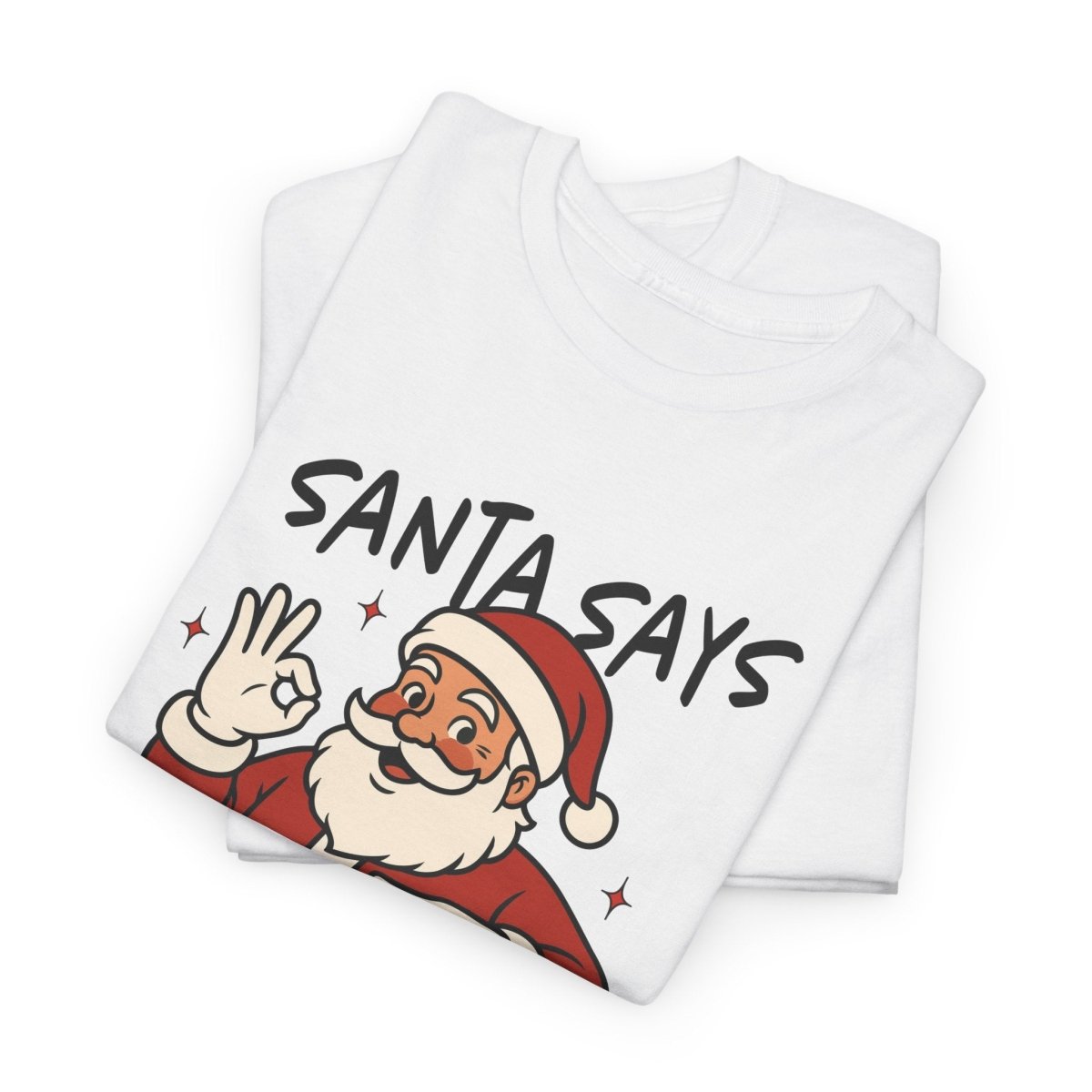 Christmas Teen T-Shirt - Santa Says Six Seven | T-Shirt by atgodanddesigns